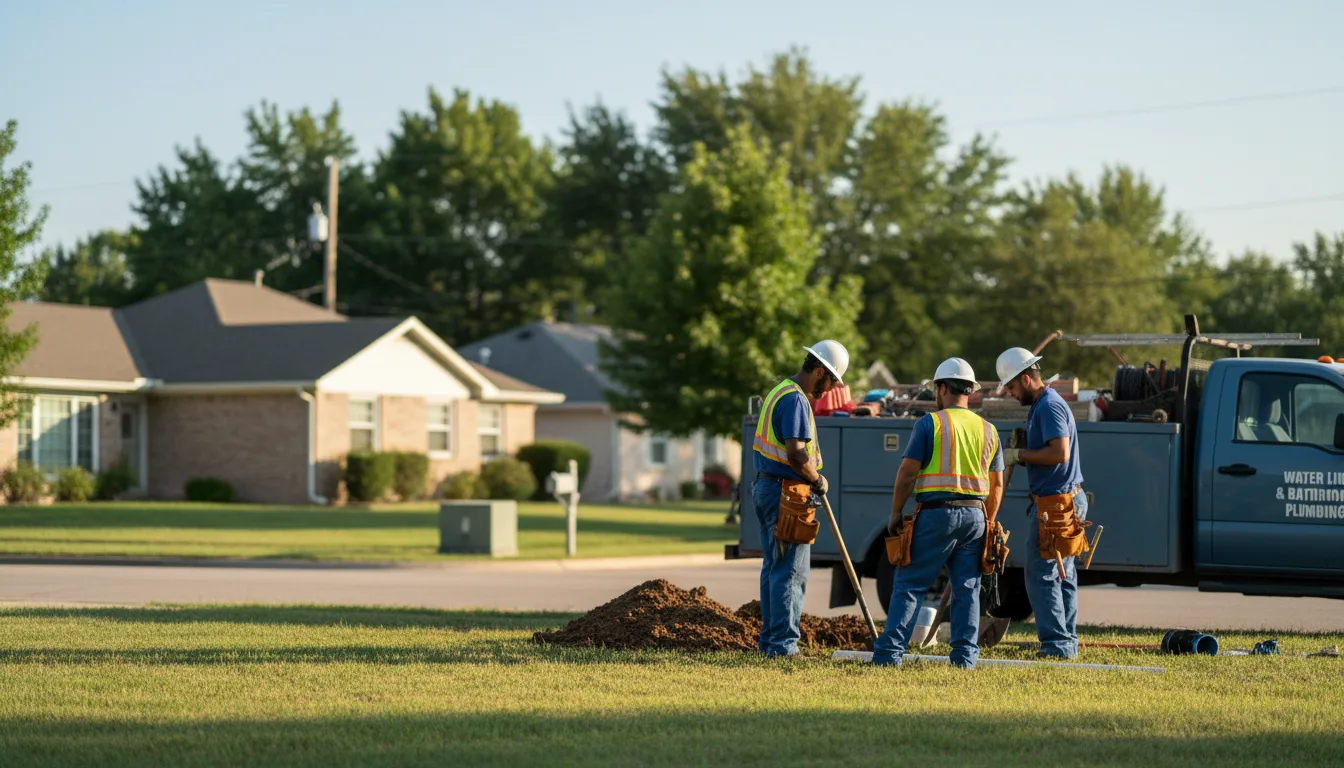 Residential water line and bathroom plumbing service in Moyock, NC